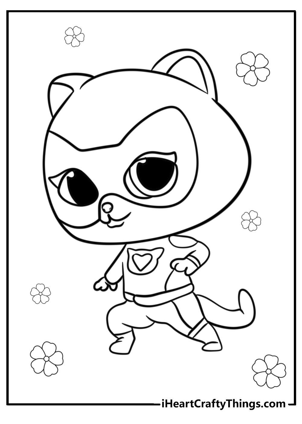 Superkitties coloring page