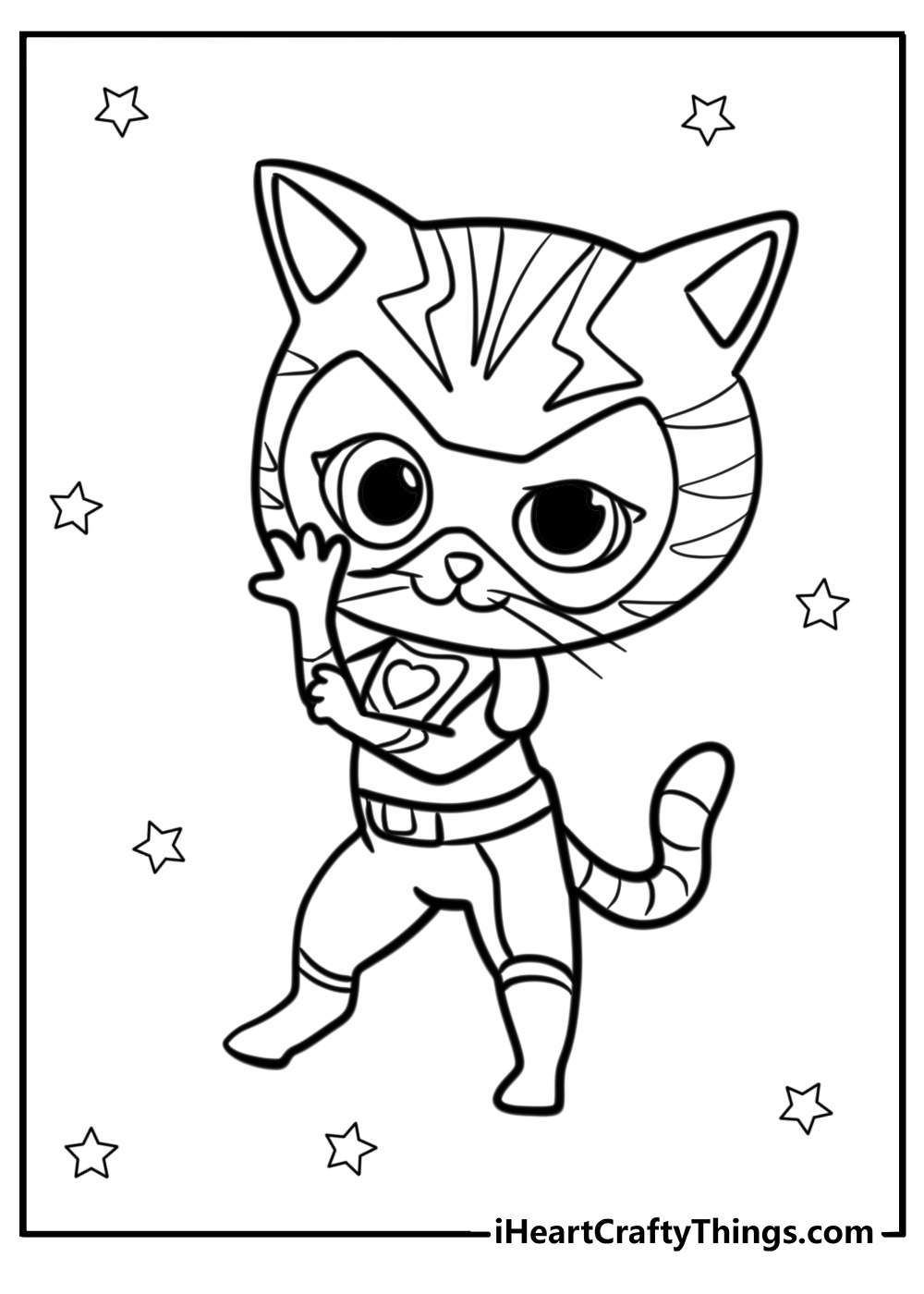 Superkitties ginny coloring page