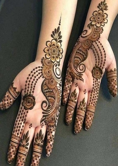 Arabic Mehndi For Full Front Hands For Eid