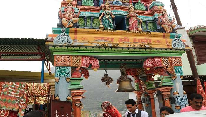  The entrance of the temple in Uttarakhand.