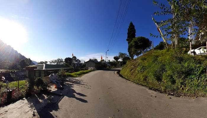 The panoramic shot of Yuksom,