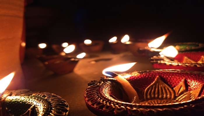 Diwali celebrations at Dhari Devi Temple Uttarakhand. 