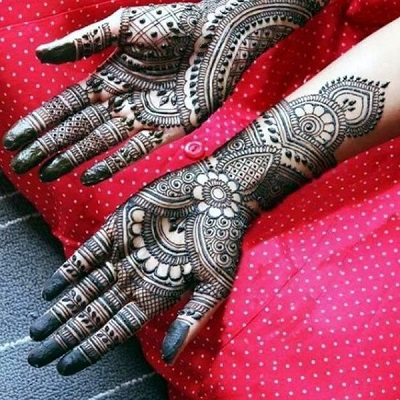 Full Front Hands Arabic Mehndi Design