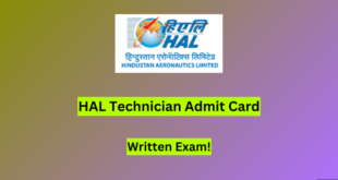 HAL Technician Admit Card