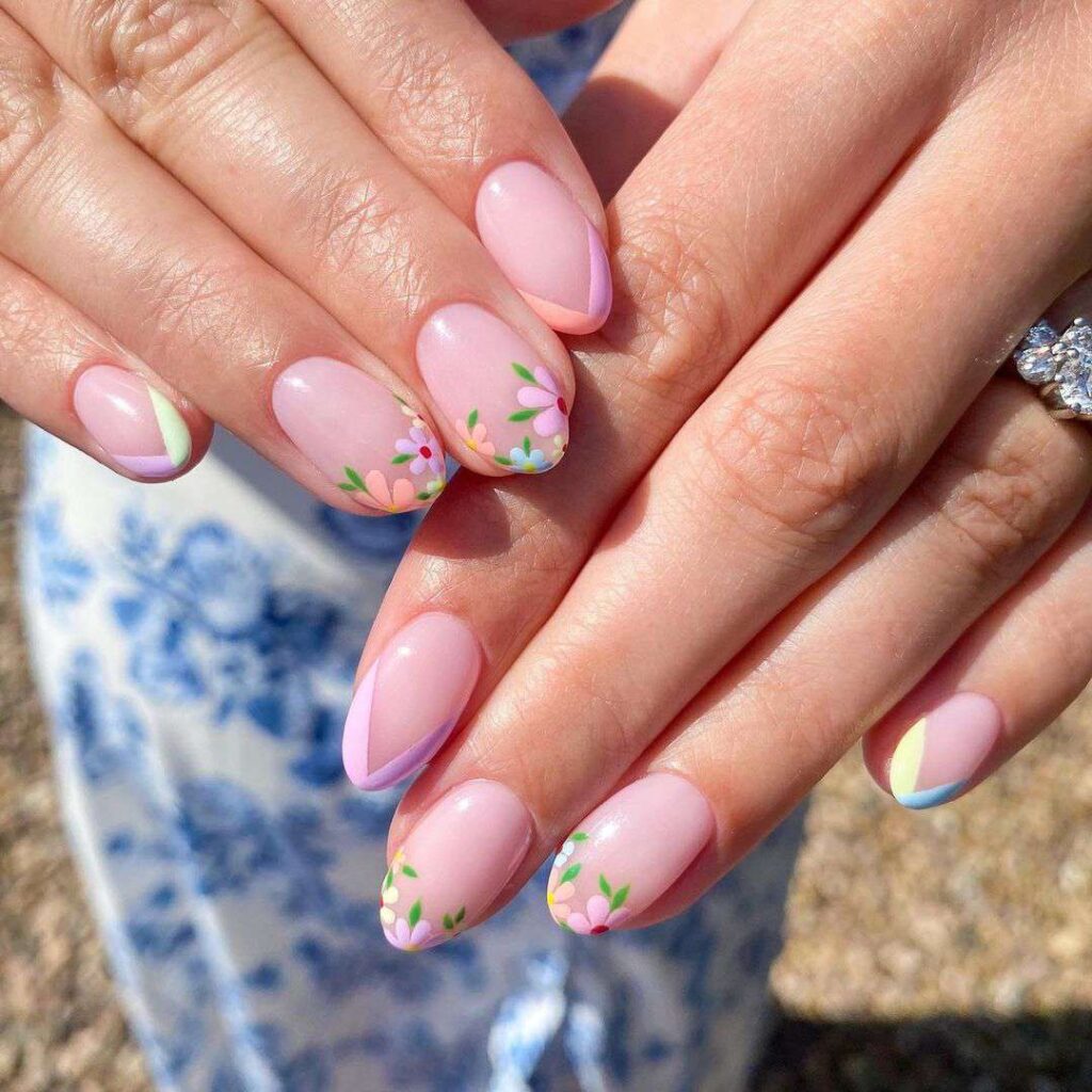 Pastel Almond Nails for Spring