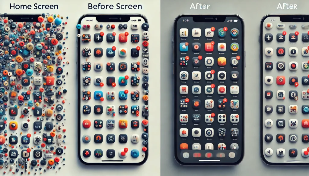 Home Screen Before and After