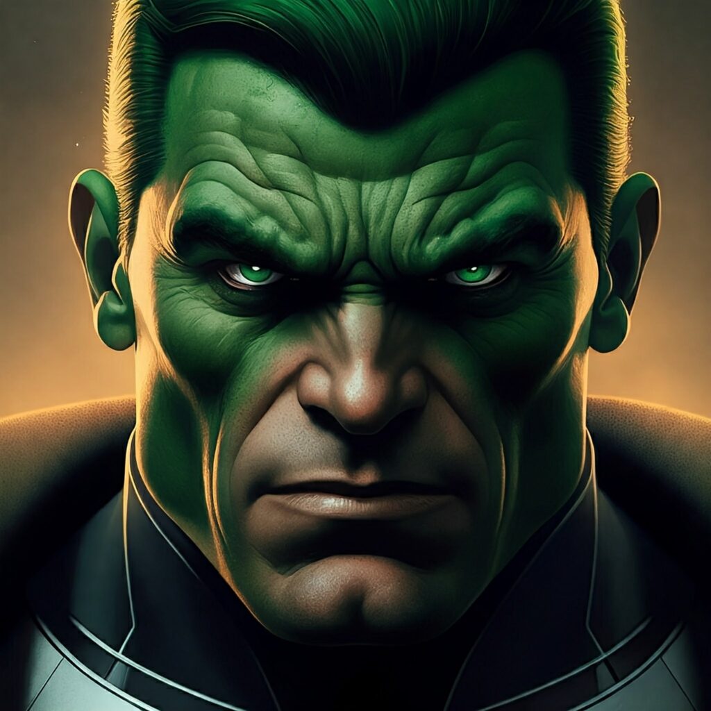 The Leader from Marvel Comics with his enormous green forehead.