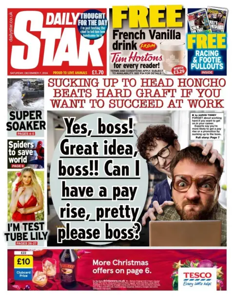 Daily Star front page 7 December