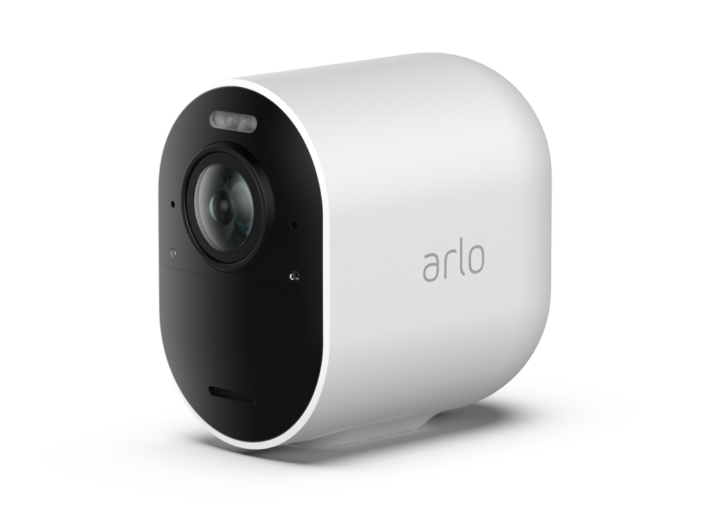 An Arlo Pro 4 Security Camera mounted outside a home, providing high-definition video surveillance and smart security features.