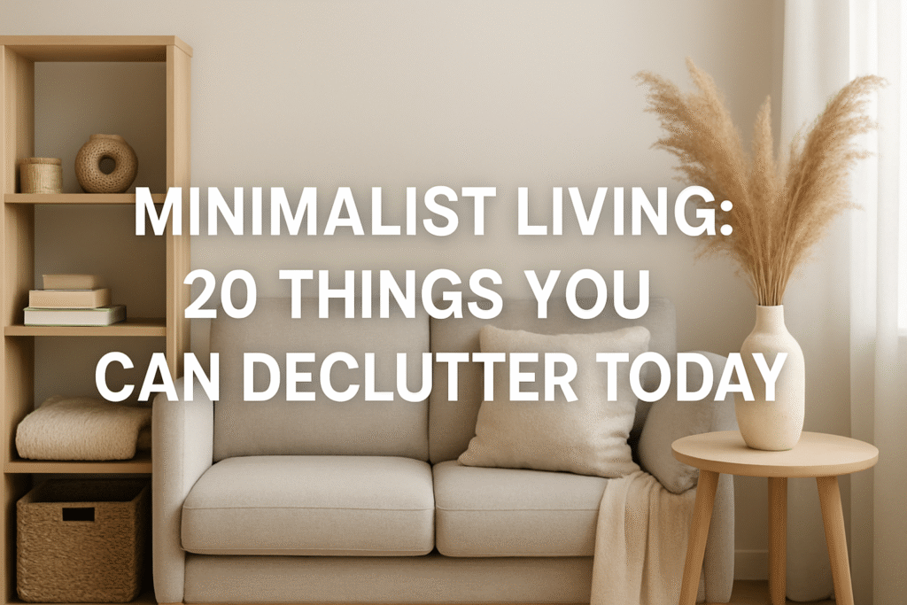 minimalist living 20 things you can declutter today