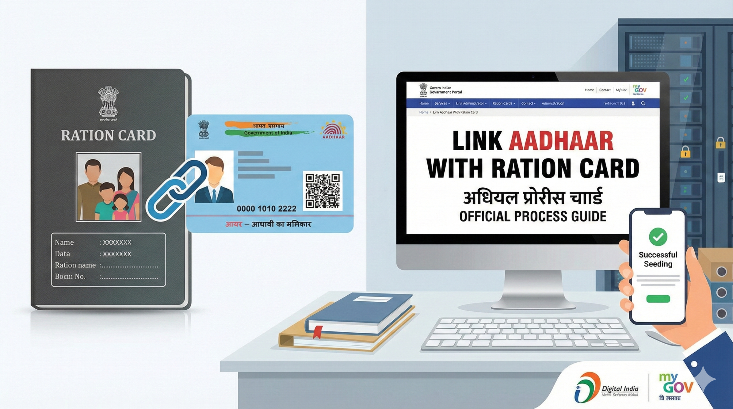how to link aadhaar with ration card for all family members how to link aadhaar with ration card for all family members