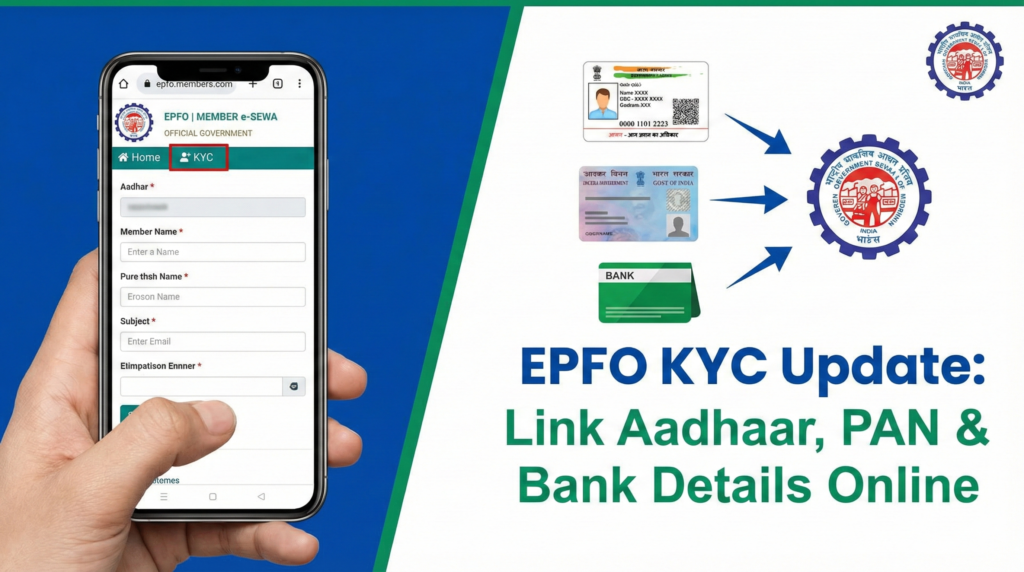 how to update kyc in epfo portal with aadhaar, pan and bank details