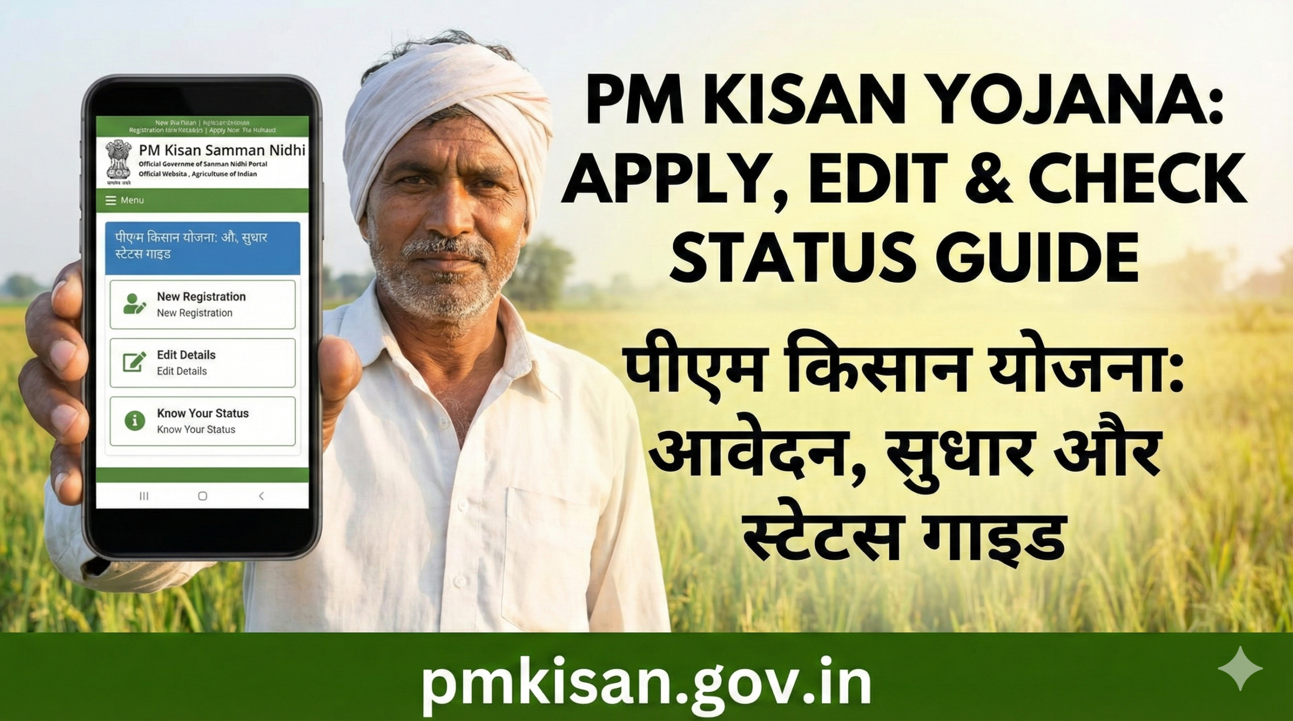 pm kisan yojana how to apply edit details and check instalment status pm kisan yojana how to apply edit details and check instalment status